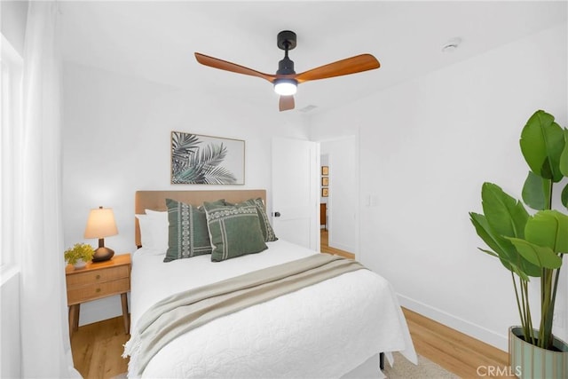 335 N Harvard Blvd, Los Angeles, CA 90004 - bedroom featuring wood finished floors and ceiling fan