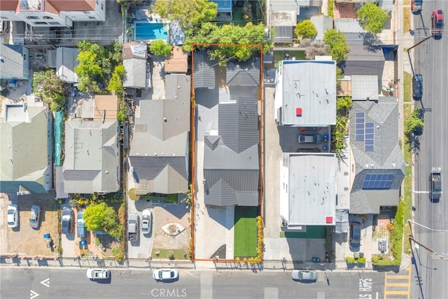 drone / aerial view with a residential view
