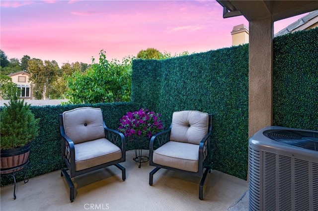 view of patio with central air condition unit