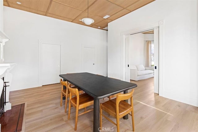 dining room featuring light wood-style flooring