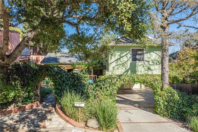 exterior space featuring fence