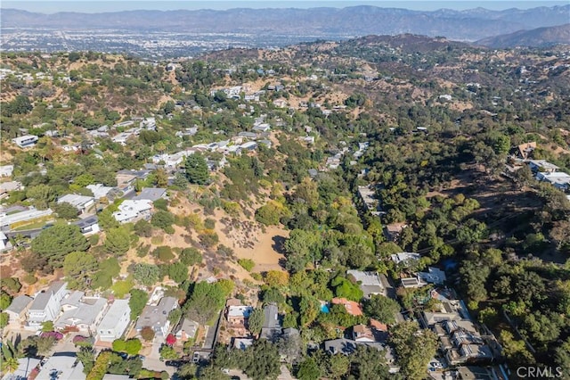 bird's eye view with a residential view and a mountain view