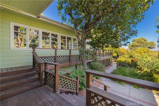 view of wooden deck