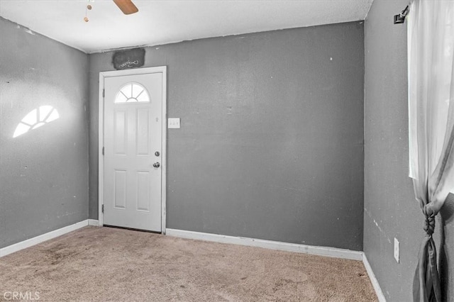 4185 E Turner Ave, Fresno, CA 93702 - carpeted foyer entrance featuring baseboards and a ceiling fan