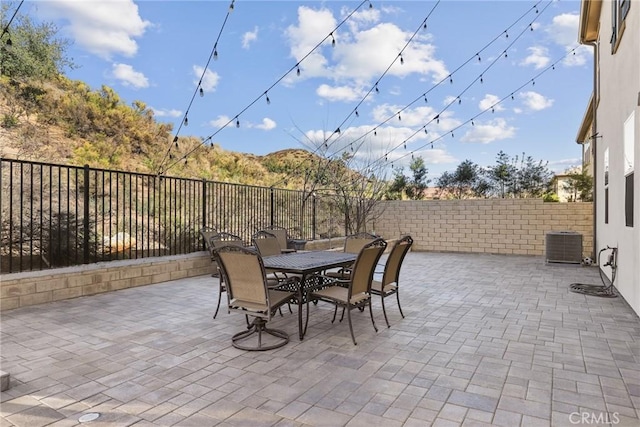 19183 Bension Dr, Saugus, CA 91350 - fenced backyard featuring outdoor dining space and a patio