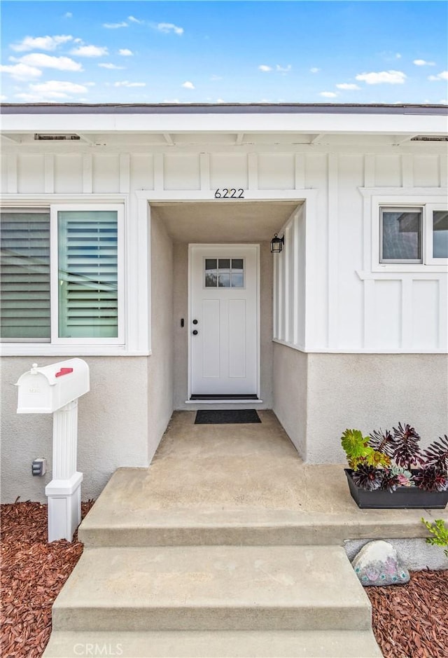 6222 Shawnee Rd, Westminster, CA 92683 - property entrance featuring board and batten siding