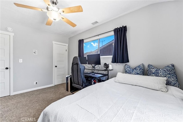 6222 Shawnee Rd, Westminster, CA 92683 - carpeted bedroom featuring baseboards and ceiling fan