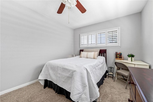 6222 Shawnee Rd, Westminster, CA 92683 - bedroom featuring light carpet, baseboards, and ceiling fan