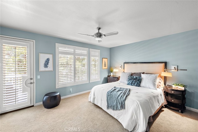 27 Birdie Ln, Coto De Caza, CA 92679 - carpeted bedroom featuring baseboards, ceiling fan, and access to exterior