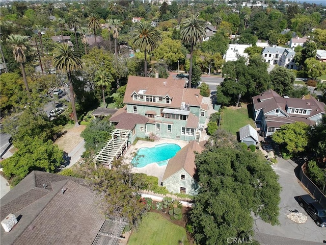 birds eye view of property featuring a residential view