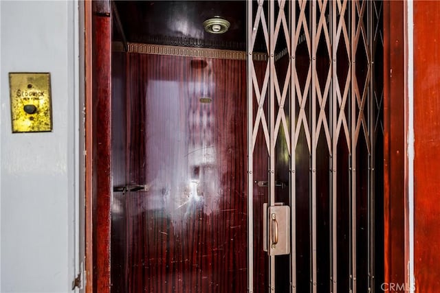 interior details with elevator
