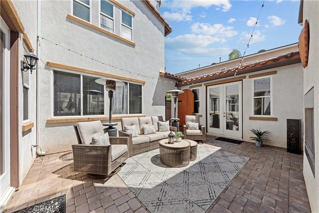 31768 Bottle Brush St, Winchester, CA 92596 - view of patio / terrace featuring french doors and an outdoor hangout area