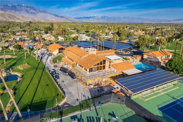 60 La Ronda Dr, Rancho Mirage, CA 92270 - drone / aerial view with a residential view and a mountain view