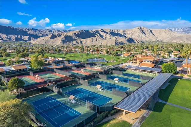 60 La Ronda Dr, Rancho Mirage, CA 92270 - birds eye view of property with a residential view and a water and mountain view