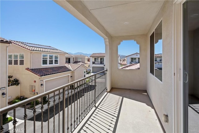 balcony featuring a residential view