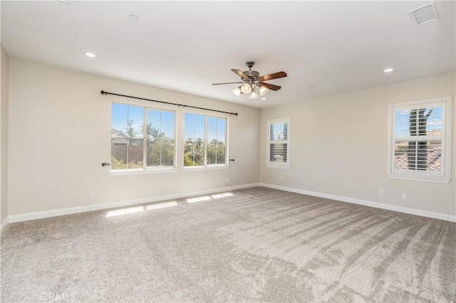44557 Howell Mountain St, Temecula, CA 92592 - carpeted empty room featuring ceiling fan, plenty of natural light, and baseboards
