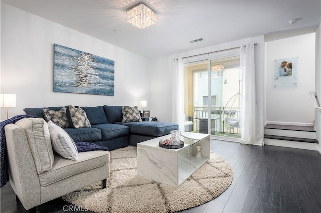 living room featuring wood finished floors