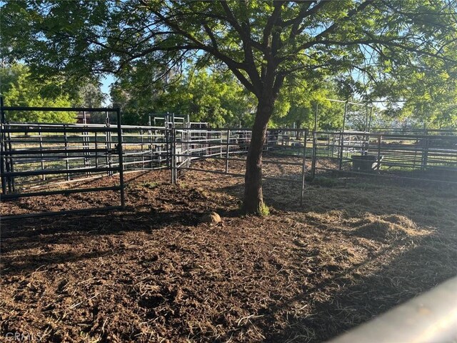 view of yard with an exterior structure