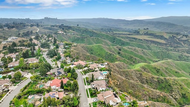 508 Lantern Crest Dr, Redlands, CA 92373 - birds eye view of property with a residential view and a mountain view