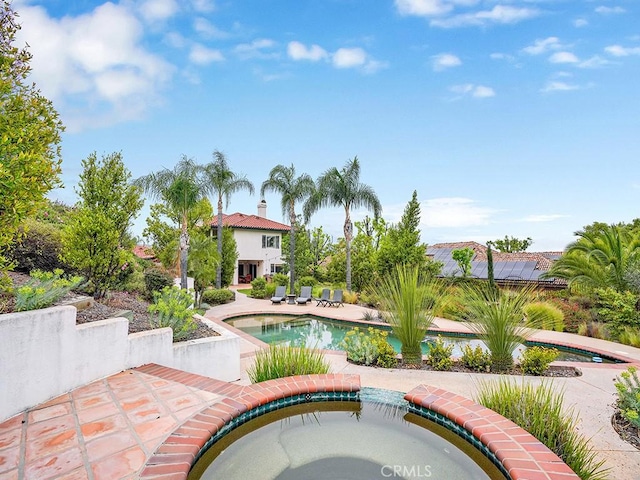 508 Lantern Crest Dr, Redlands, CA 92373 - pool with a patio and an in ground hot tub