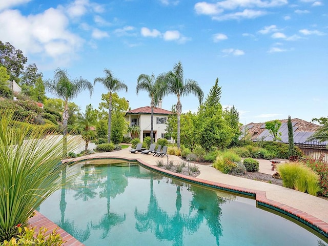 508 Lantern Crest Dr, Redlands, CA 92373 - pool with a patio and fence