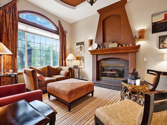508 Lantern Crest Dr, Redlands, CA 92373 - living area with a premium fireplace