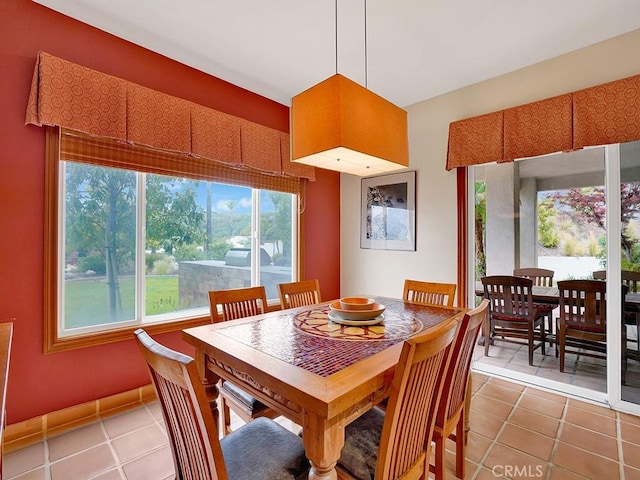 508 Lantern Crest Dr, Redlands, CA 92373 - dining space featuring light tile patterned floors and healthy amount of natural light