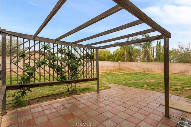 view of patio / terrace featuring a fenced backyard
