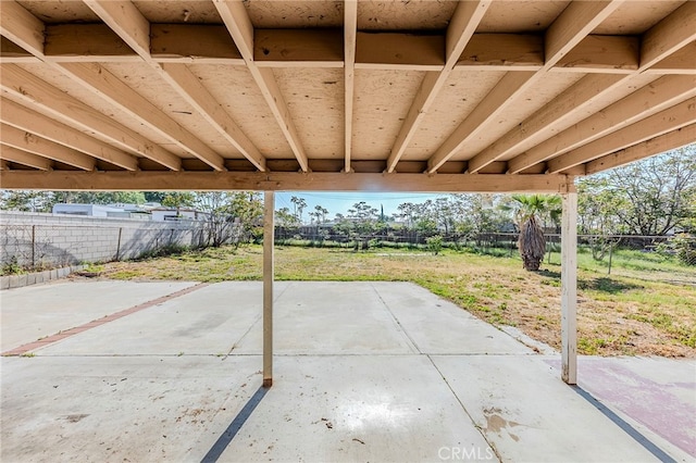 view of patio with a fenced backyard