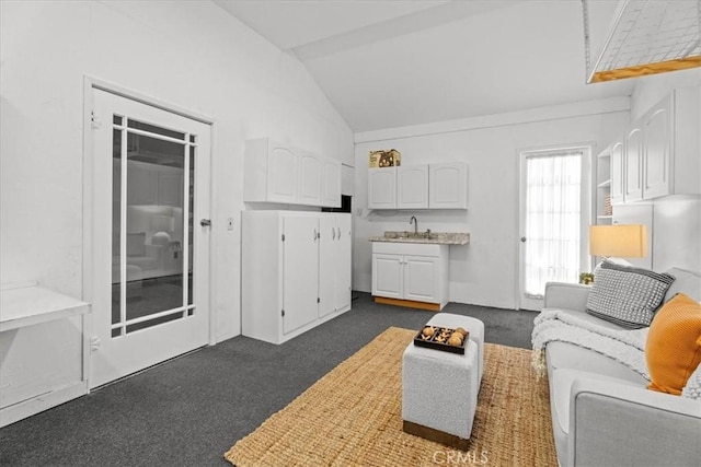 8212 Reading Ave, Los Angeles, CA 90045 - living area with vaulted ceiling and dark carpet