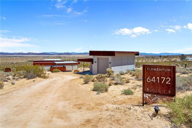 exterior space with a mountain view