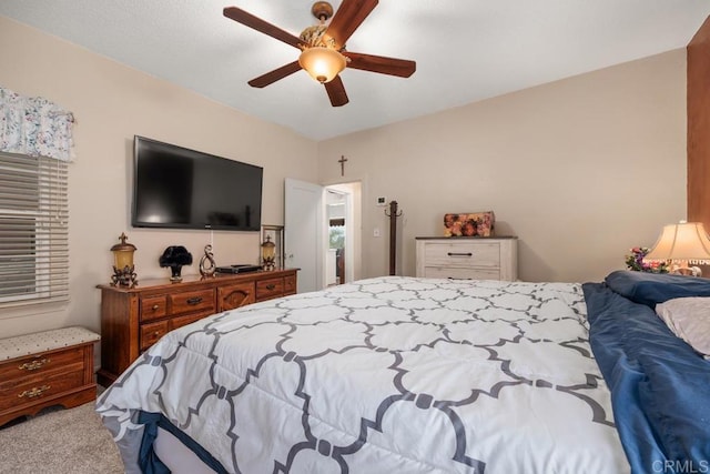 1704 Winterwarm Dr, Fallbrook, CA 92028 - bedroom with carpet flooring and a ceiling fan