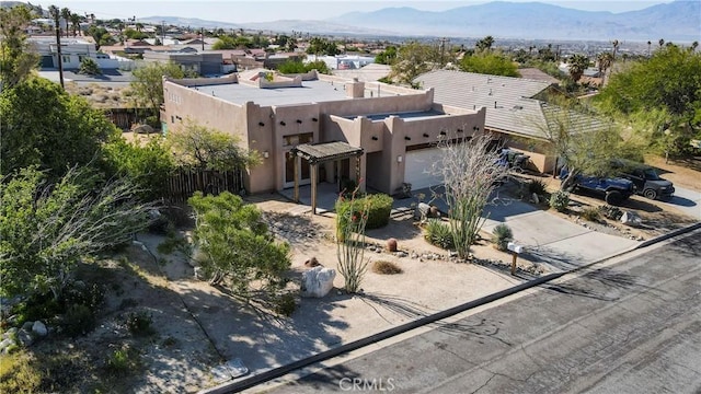 9630 El Mirador Blvd, Desert Hot Springs, CA 92240 - drone / aerial view with a mountain view