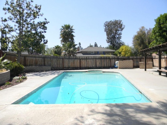 6045 Promontory Ln, Riverside, CA 92506 - view of swimming pool featuring a fenced in pool, a patio, and a fenced backyard
