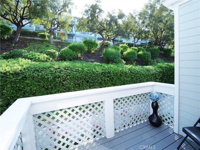 1150 W Capitol Unit 32, San Pedro, CA 90732 - view of wooden balcony with a deck