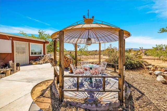 view of patio with outdoor dining space