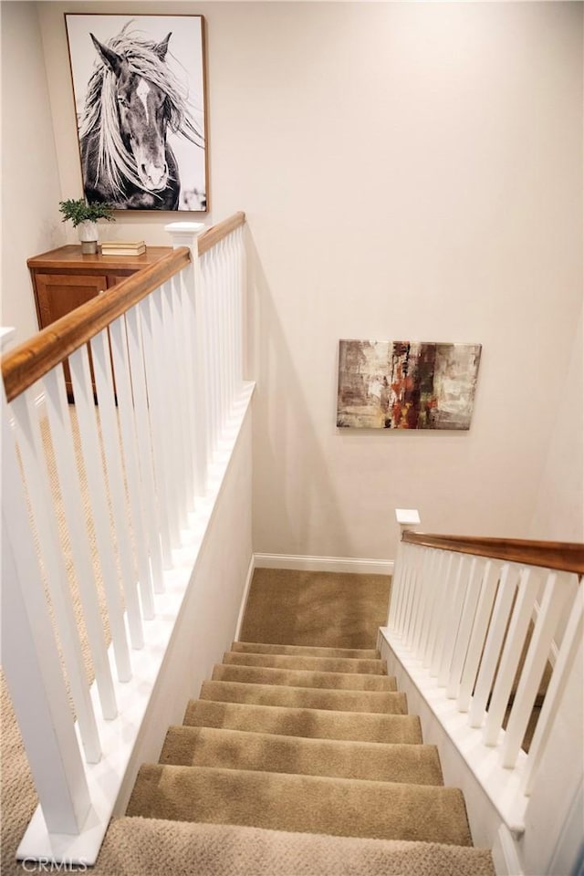9369 Riberena Cir Unit 11, Atascadero, CA 93422 - stairs with baseboards and carpet floors