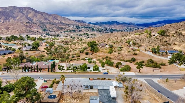 drone / aerial view with a mountain view