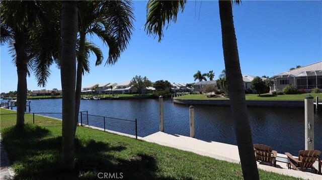 3615 Towhee Court, Punta Gorda, FL 33950 - property view of water featuring fence and a residential view