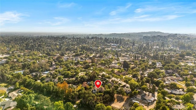 bird's eye view with a residential view