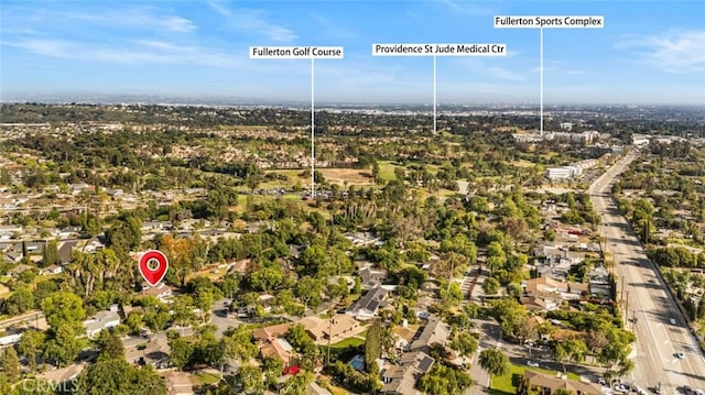 aerial view featuring a residential view
