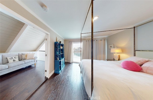 16143 Saint Croix Cir, Huntington Beach, CA 92649 - bedroom featuring dark wood-style floors and access to outside