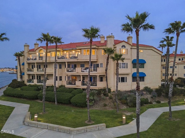 view of property featuring a water view