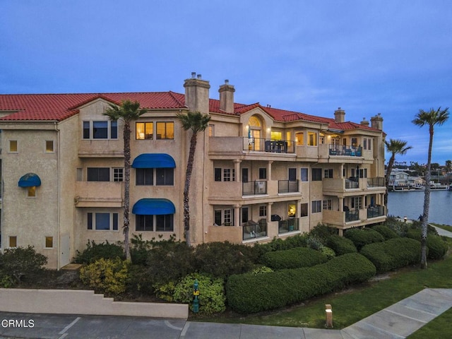 view of property featuring a water view