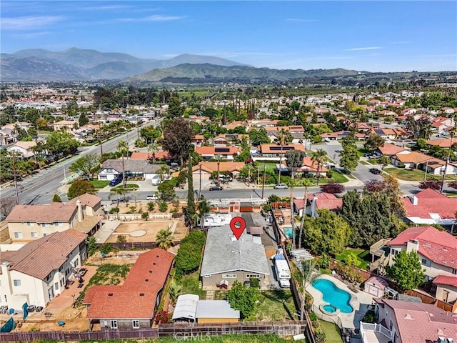 24 S La Salle St, Redlands, CA 92374 - birds eye view of property featuring a residential view and a mountain view