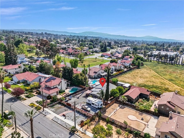 24 S La Salle St, Redlands, CA 92374 - birds eye view of property featuring a residential view and a mountain view