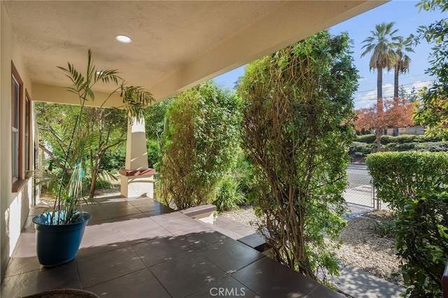 405 E Colton Ave, Redlands, CA 92374 - view of patio / terrace featuring fence