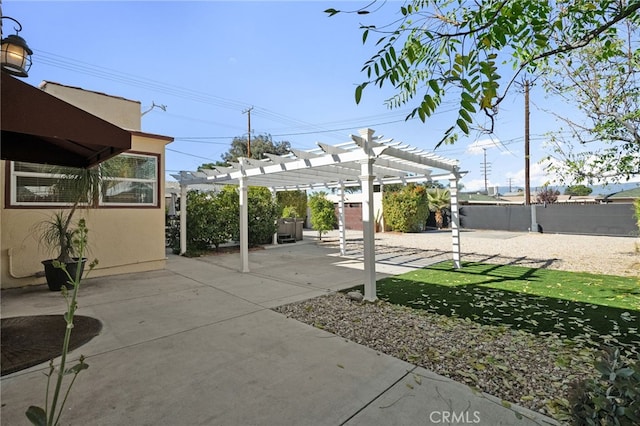 405 E Colton Ave, Redlands, CA 92374 - view of patio / terrace with fence and a pergola