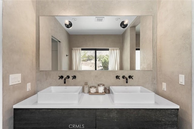 48575 Paradise Ave, Morongo Valley, CA 92256 - bathroom featuring double vanity