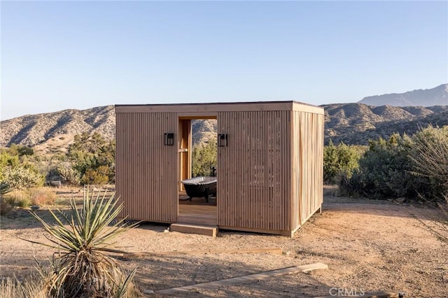 48575 Paradise Ave, Morongo Valley, CA 92256 - view of outbuilding with an outbuilding and a mountain view